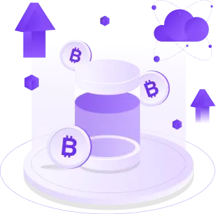 User profile icon surrounded by crypto symbols, showing the personalized experience on Snaptrader AI